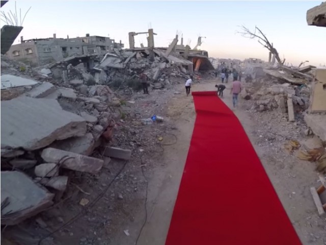 Even in Gaza, you can’t have a film festival without a red carpet